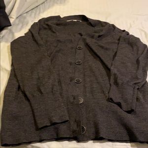 Gray cardigan